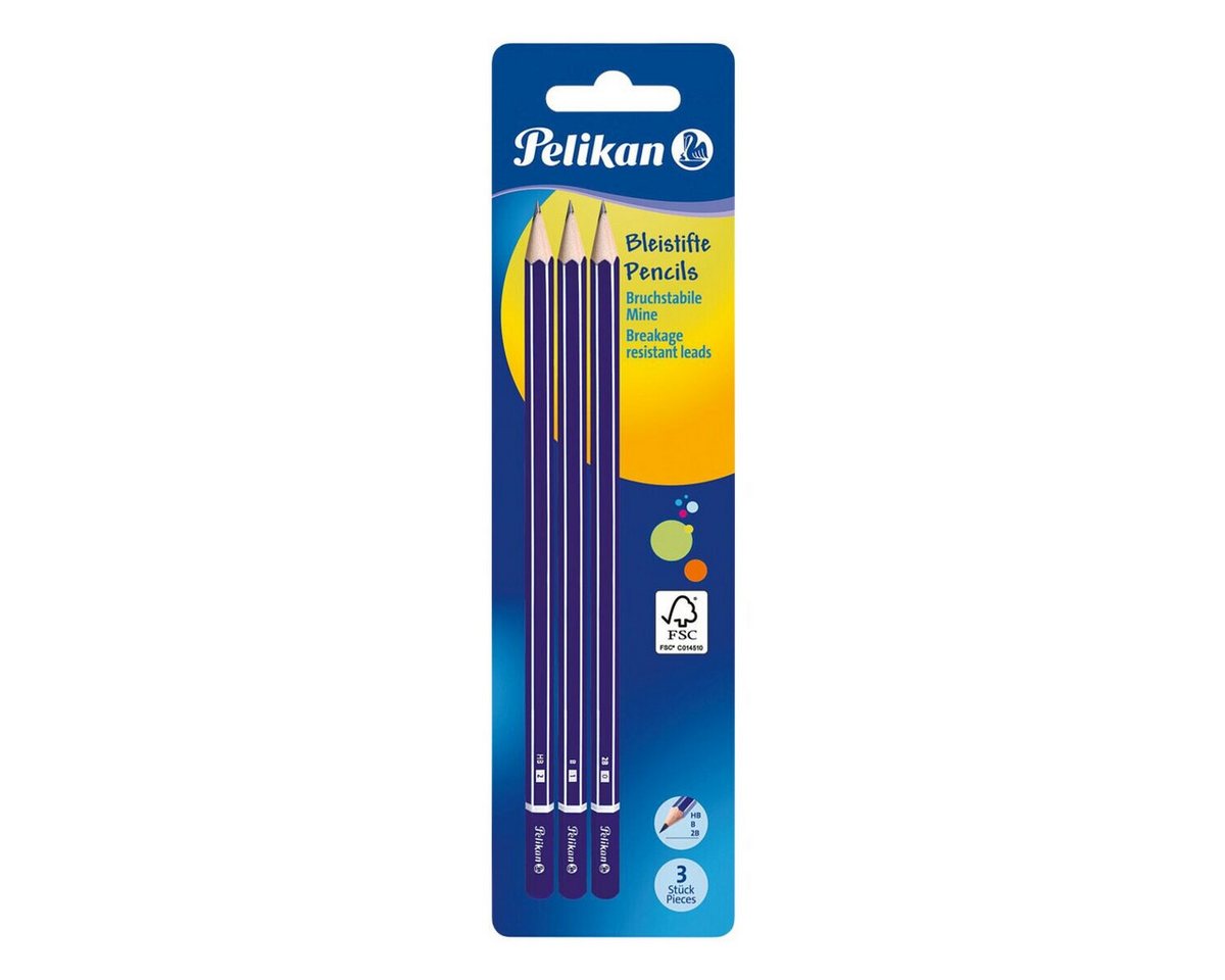 Pelikan Bleistift, (3-tlg), 2B / B / HB