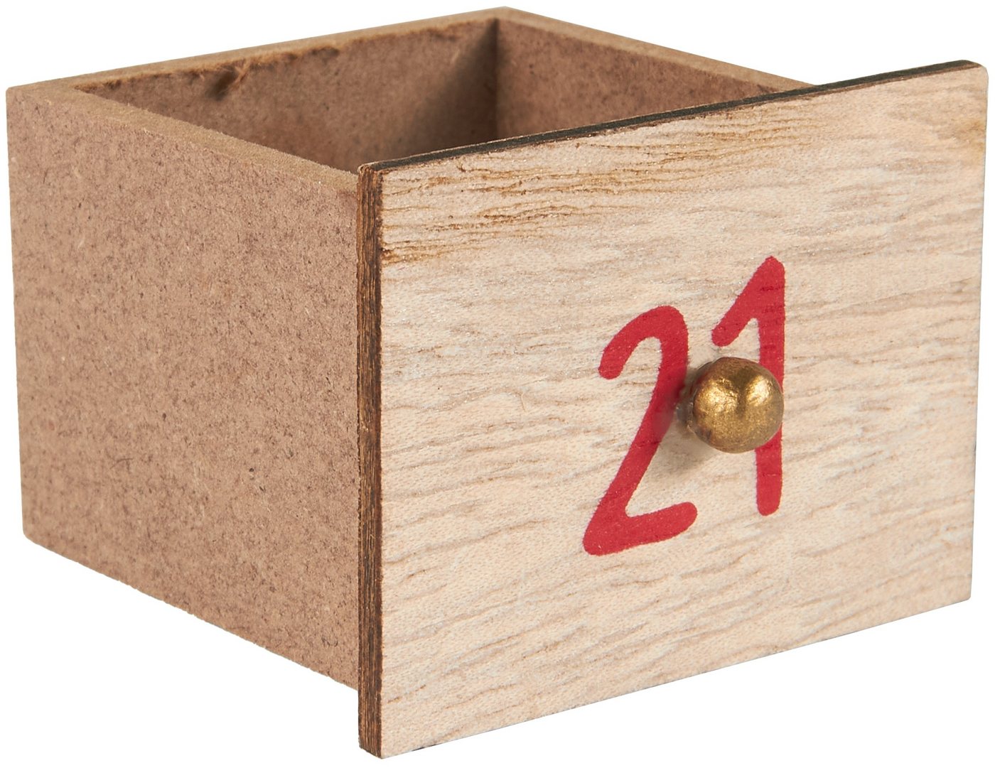 BRUBAKER befüllbarer Adventskalender Weihnachtskalender zum Befüllen - Kalender Weihnachten LED-Beleuchtung (Wiederverwendbar, 1-tlg), Holz Deko Weihnachtsmann im Wald 35,5 x 6 x 27 cm Bild 4