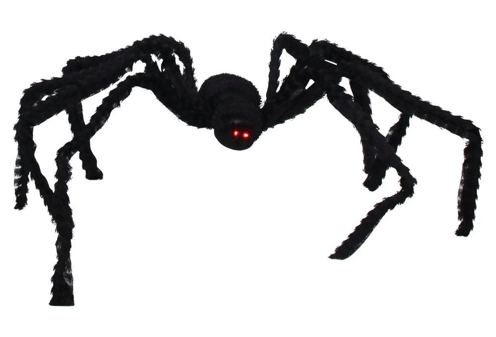 Home-trends24.de LED Dekofigur XXL LED Spinne Herbst Halloween Deko gruselig schwarz Ø 150 cm, LED fest integriert Bild 3