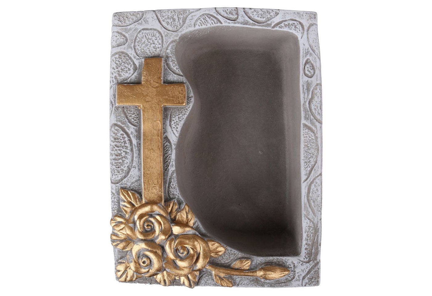 Sarcia.eu Pflanzkübel Grabtopf aus Zement in Buchform mit Kreuz, Übertopf, 22 x 16,5 x 6 cm Bild 5