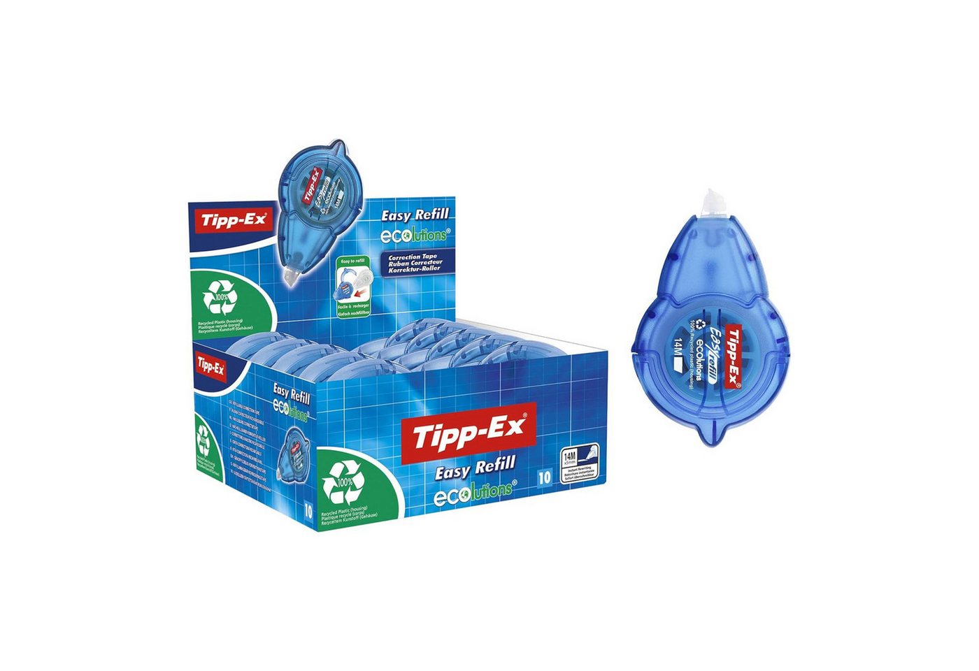 Tipp-Ex Tintenkiller Korrekturroller Easy Refill 5mm TIPP-EX 8794242, (3-tlg) Bild 4
