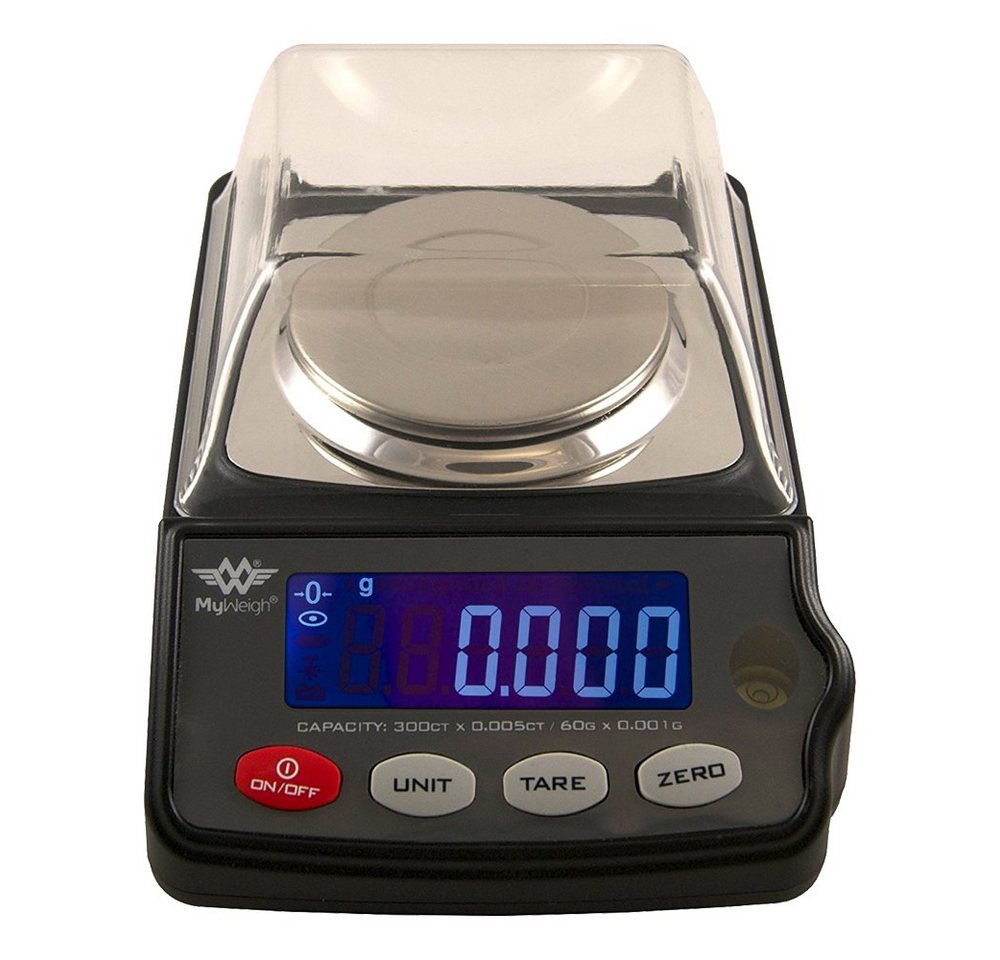 MyWeigh Feinwaage Gempro 300 Wägebereich 60g 0.001g - Laborwaage Präzisionwaage, Windschutz Bild 2