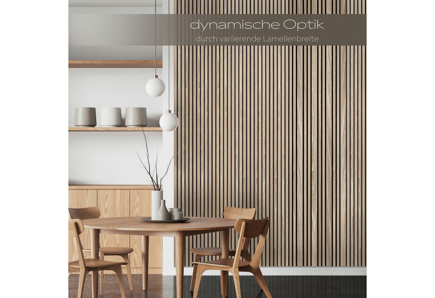 Hexim Wandpaneel, BxL: 60x278 cm, (Akustikpaneele 2 Stück 278x60cm Holz Mila - flexible Holzpaneele Platten Wanddeko Wand Kombipaneel Wandverkleidung Schalldämmung Akustikfilz braun 3.34m² Sonoma Oak)