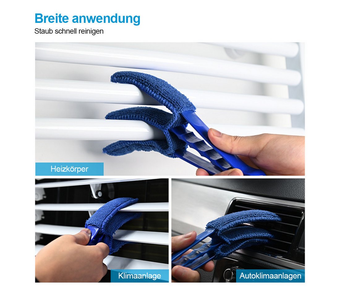 Heilmetz Staubwedel Heizkörperbürste Reinigungsbürste Mikrofaser Lamellenreiniger Bild 5