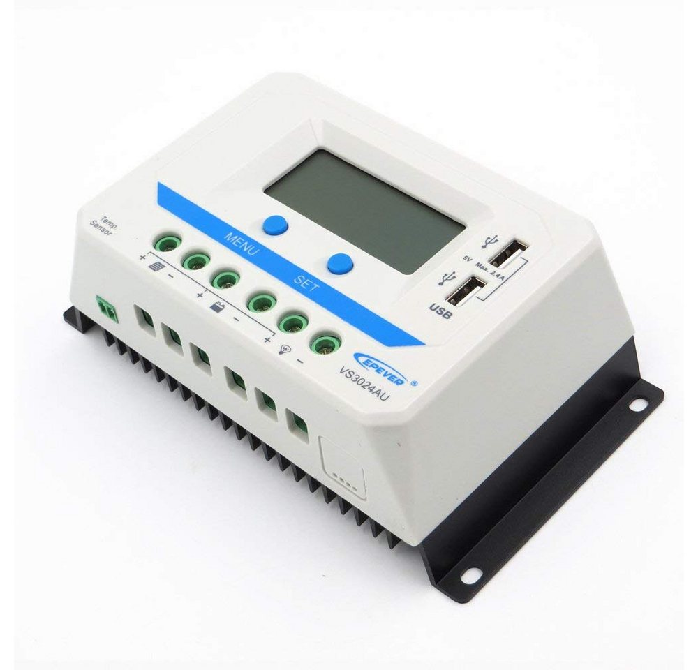 enjoy solar Solarladeregler EPEVER® PWM ViewStar AU Serie 10A-60A, 12V/24VDC, ViewStar AU Serie 10-60A für Systemspannungen von 12V bis 24Volt