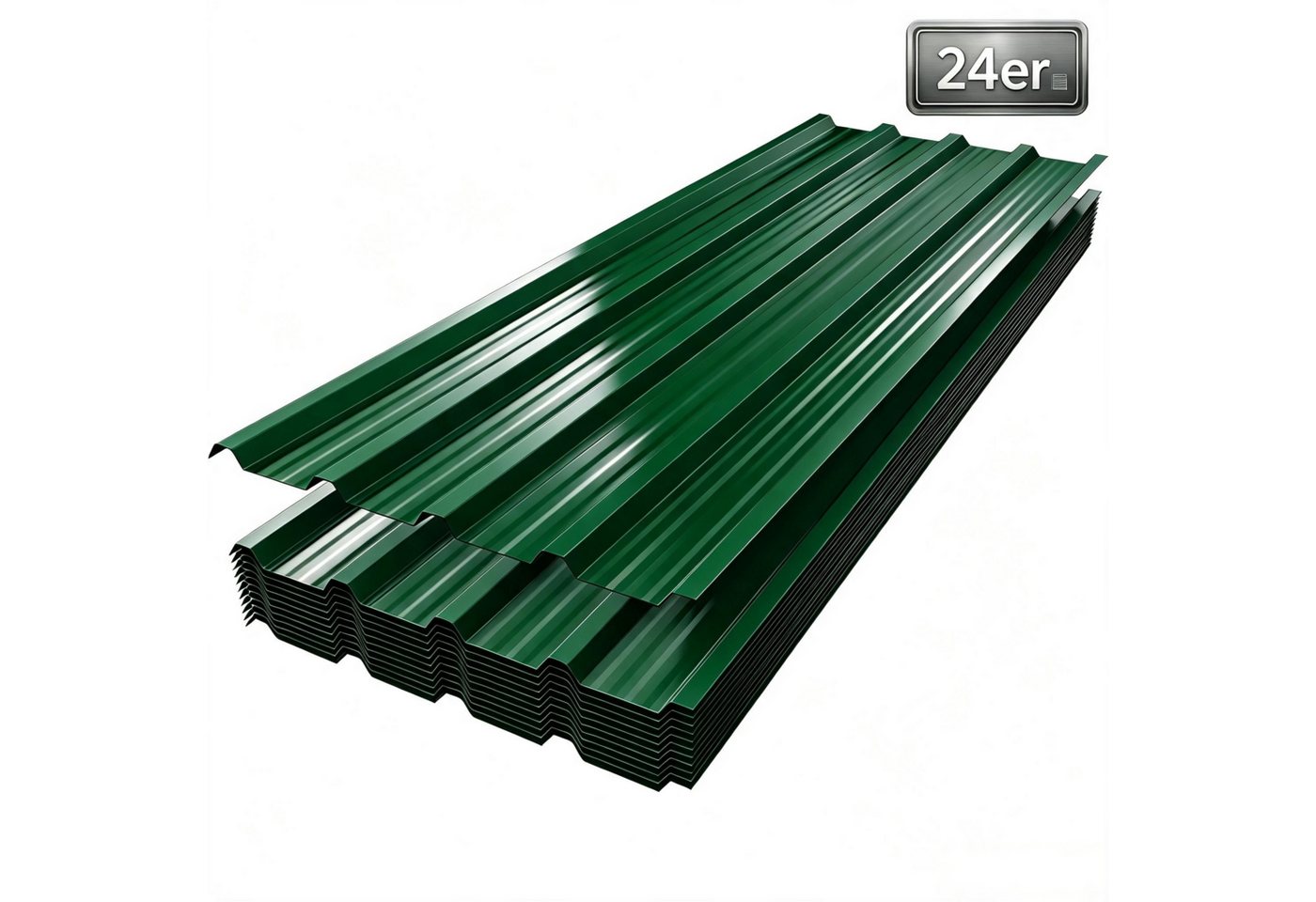 FIVMEN Wellplatte Trapezblech Wellplatten Deckenplatten 12 x Dachpaneele Metallblech, (24-St), für Dachkonstruktionen, Garagen, Gewächshäuser, Zwinger Bild 5