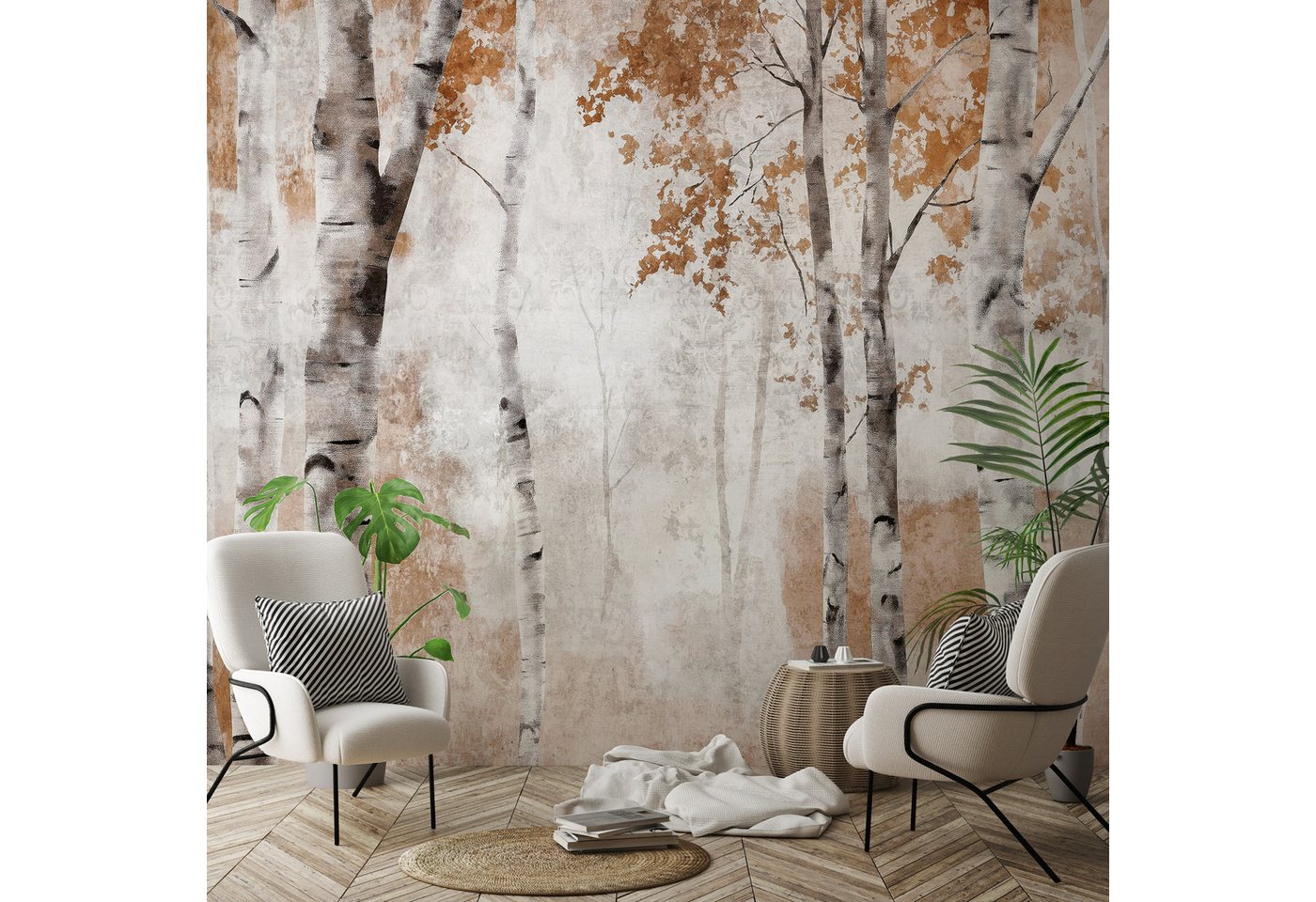 Wallarena Fototapete Vintage - Mehrfarbig - Klassisch - Vlies - Wohnzimmer, glatt, 152x104cm Bild 3