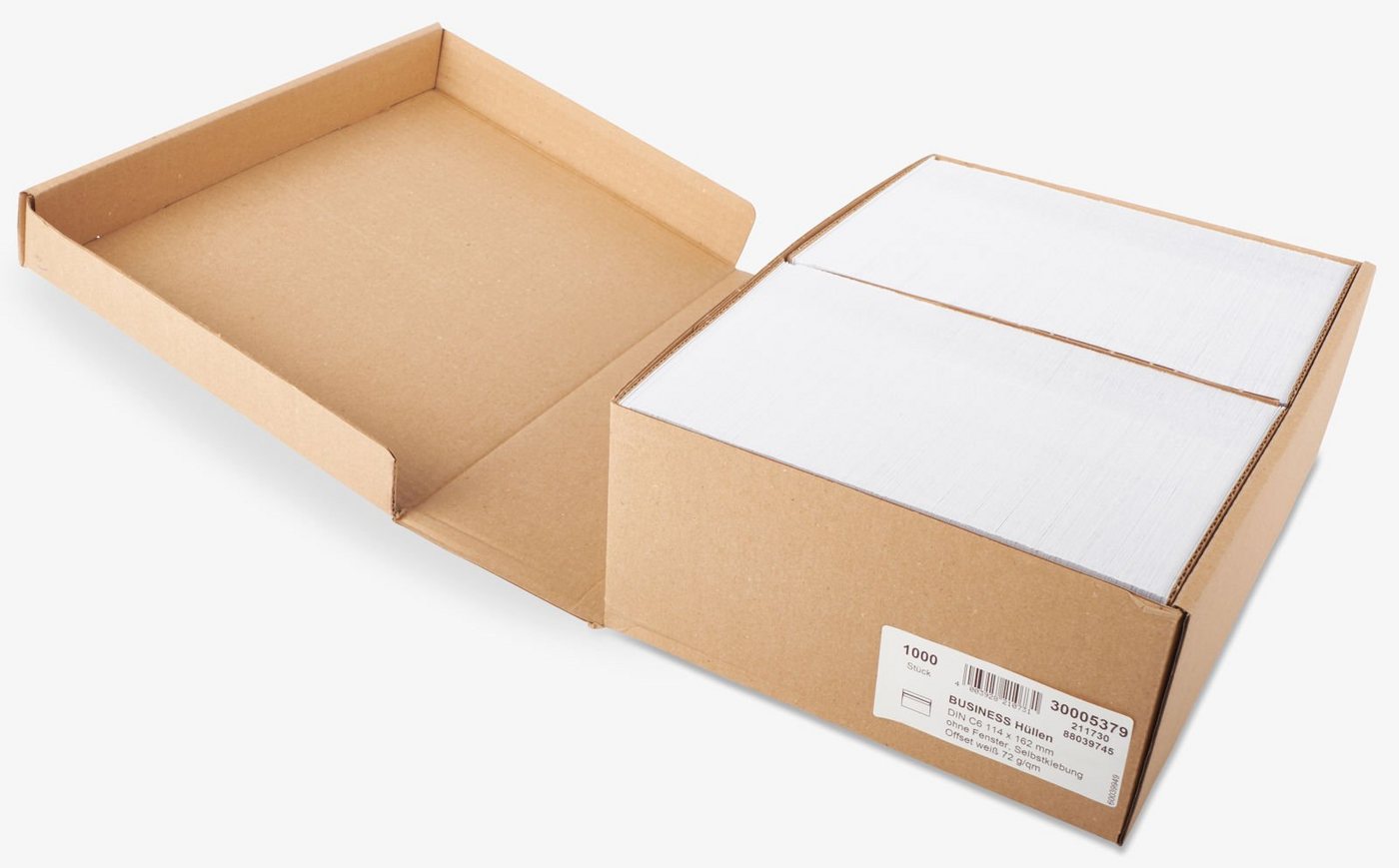 KK Verpackungen Briefumschlag, Versandtaschen Kuverts DIN C6 114 x 162 mm Selbstklebung weiß Bild 2