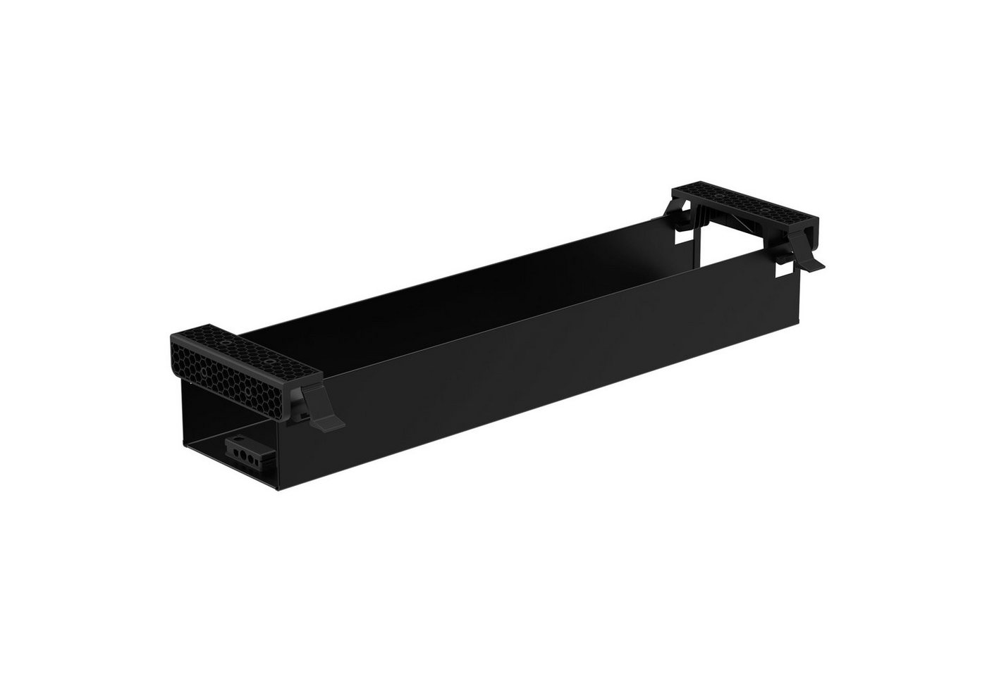boho office® Kabelkanal, Kabelwanne 57 cm in schwarz, beidseitig klappbar mit viel Stauraum