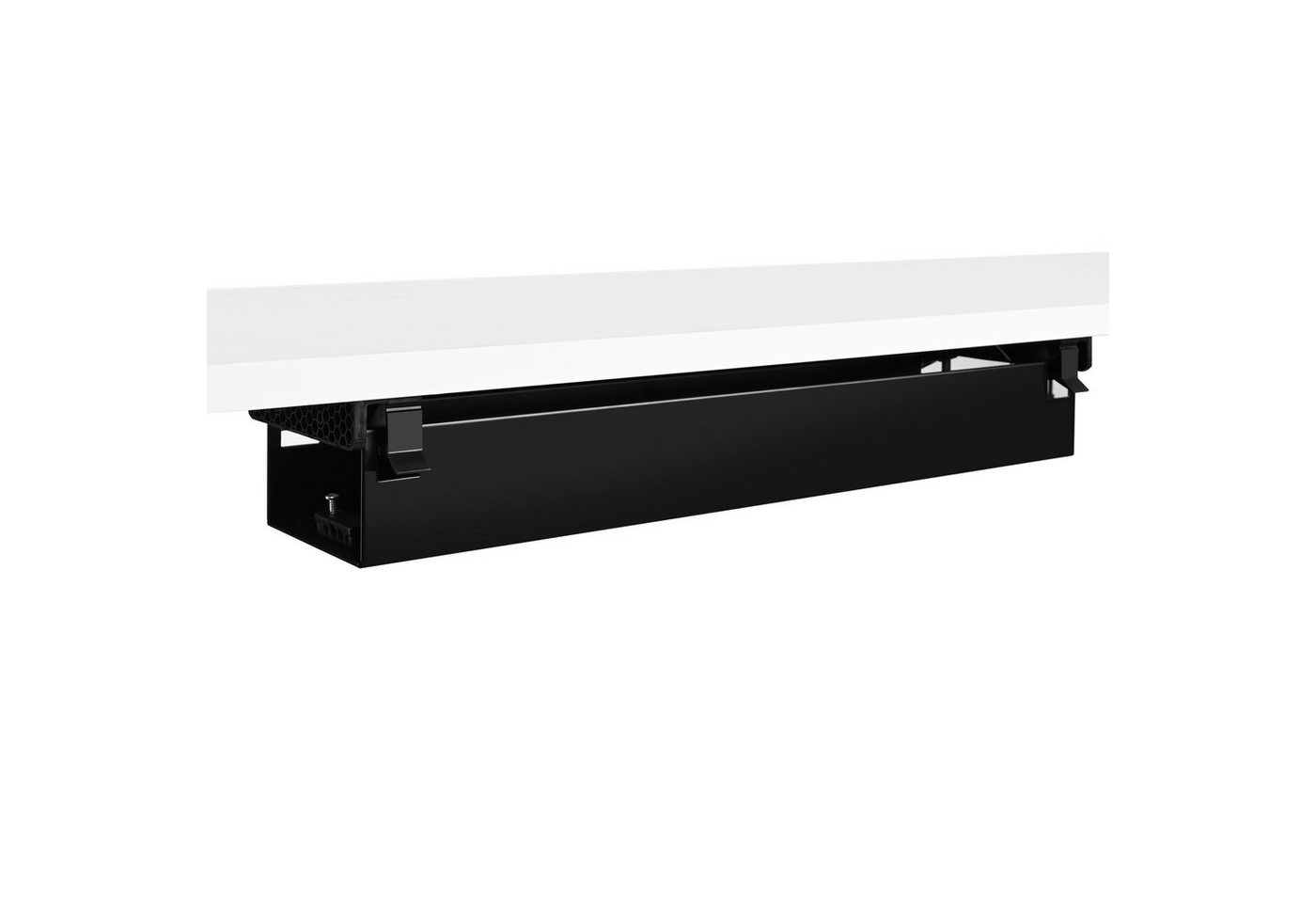 boho office® Kabelkanal, Kabelwanne 57 cm in schwarz, beidseitig klappbar mit viel Stauraum Bild 2