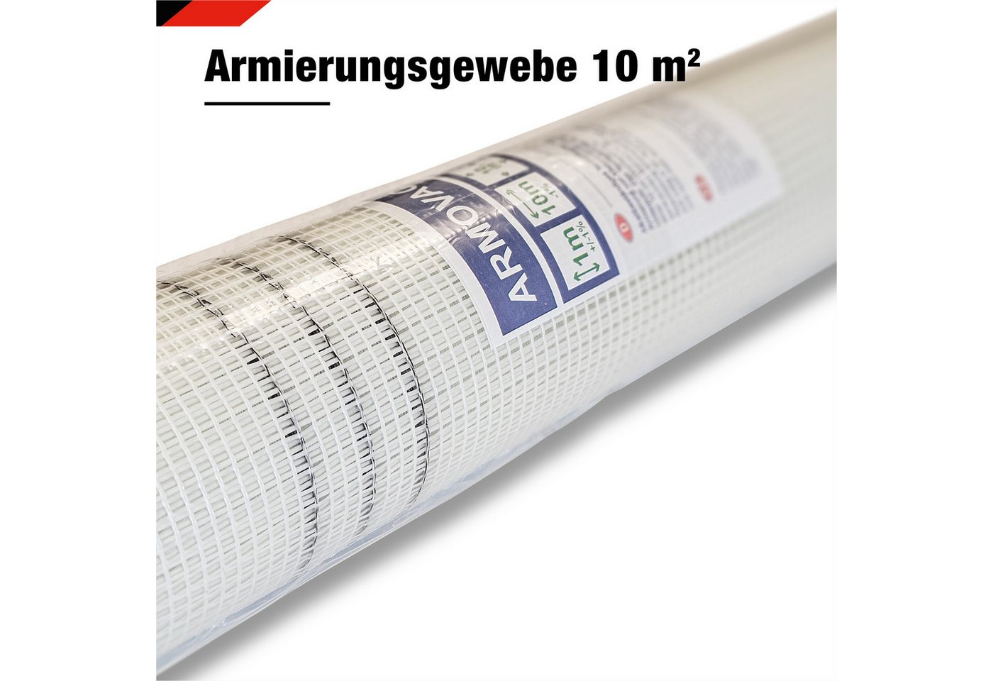 BRAVO Glaswolle Armierungsgewebe 145 g/m² 10 m² (1x10 m) Glasfaser 5x5 mm Innen, Außen Bild 3