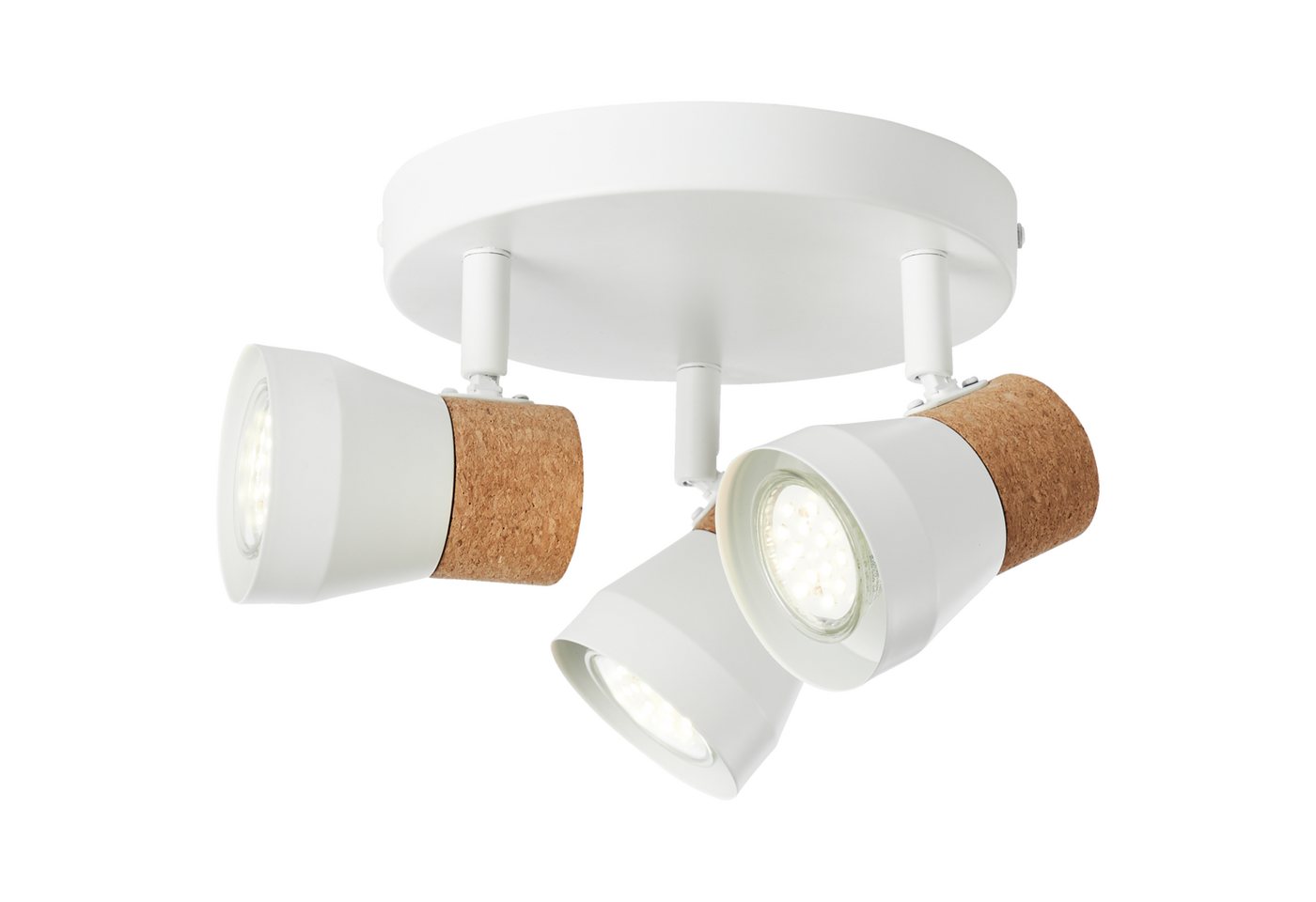 Lightbox Deckenstrahler, ohne Leuchtmittel, Spotrondell, 13 cm Höhe, Ø 28 cm, GU10, max. 10 W, Köpfe schwenkbar Bild 2