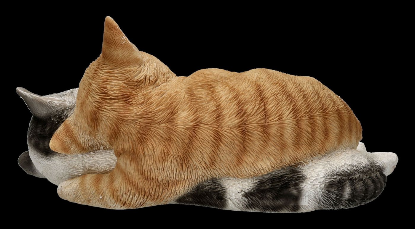 Figuren Shop GmbH Gartenfigur Katzenpaar Gartenfigur – Kuschelnde Kätzchen Katze 27 cm Dekofigur Bild 3