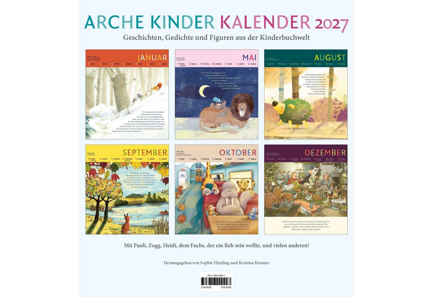 arche Wandkalender Arche Kinder Kalender 2027