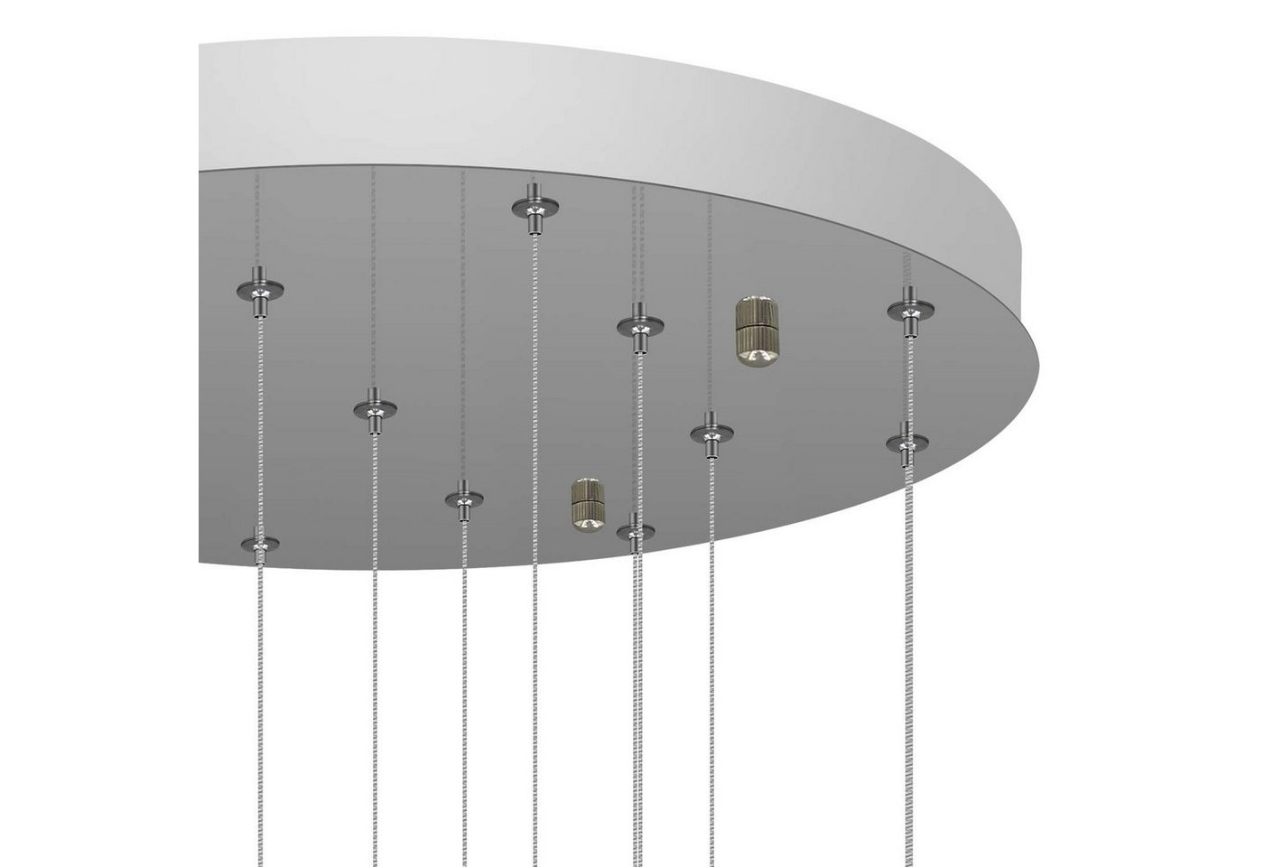ZMH Pendelleuchte G9 15-flammig Glas höhenverstellbar LED Esszimmer Wohnzimmer, LED wechselbar, 45W,warmweiß, Glaskugeln, bernsteinfarbene Glaskugeln Bild 4