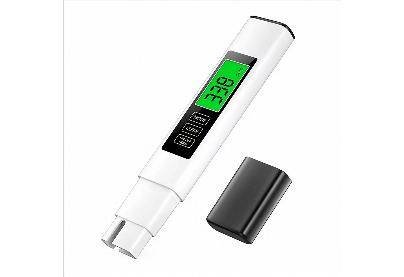 Bolwins Aquarium-Wassertest M18C 4-in-1 Wassertester TDS EC Temperatur für Trinkwasser & Aquarium, 4 Messparameter, Wassertester-Set, 2-tlg., 1× M18C 4-in-1 digitaler Wassertester, 1× transparente Box, 4-in-1 TDS-, EC- und Temperaturmessung, beleuchtetes LCD-Display Bild 5