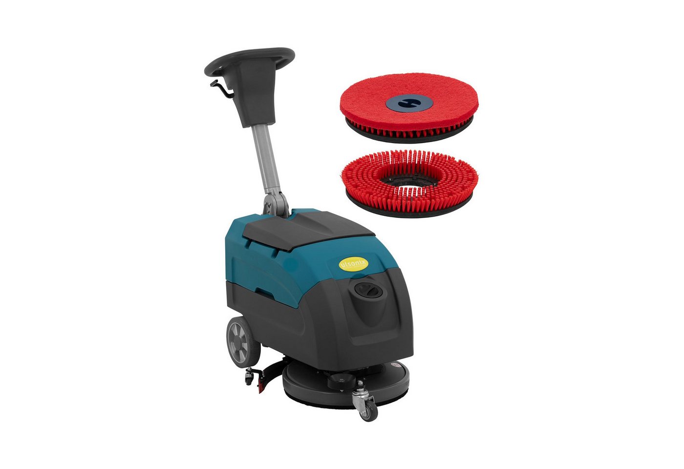 Ulsonix Hartbodenreiniger Akku-Scheuersaugmaschine Reinigungsmaschine 40 cm 2200 m²/h 160 U/min, 500 W
