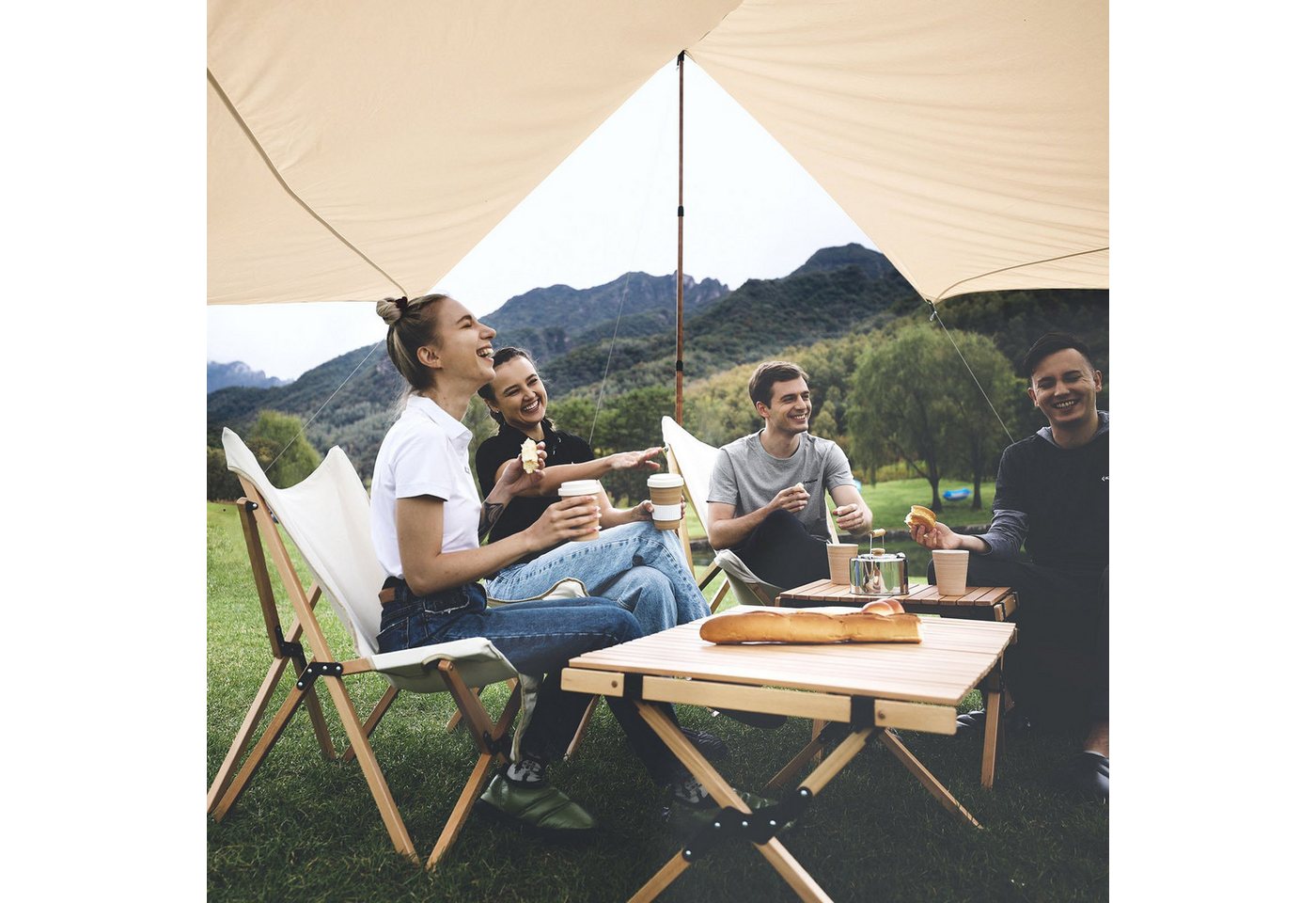 KingCamp Tarp-Zelt Tarp Khan T Sonnen Segel Camping Wind - Schutz Vor Bild 4