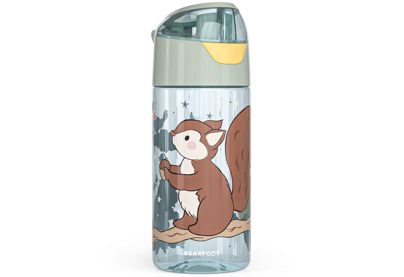 BEARFOOT Trinkflasche Trinkflasche Kinder, leichte Wasserflasche-Eichhörnchen sage Bild 5