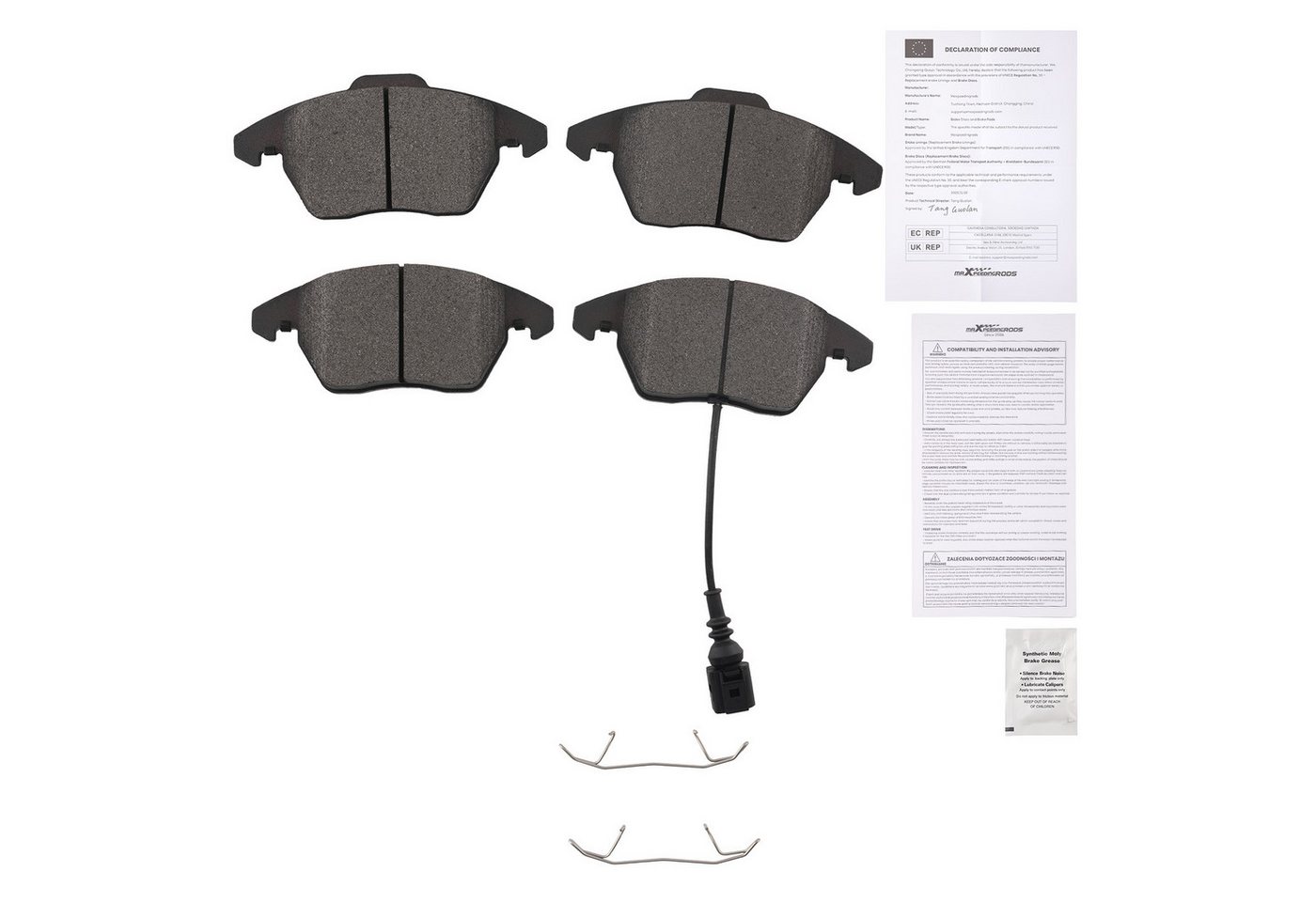maXpeedingrods Bremsbelag, Bremsbeläge Bremsbelagsatz Vorne For VW Golf 5 6 Polo Passat Touran