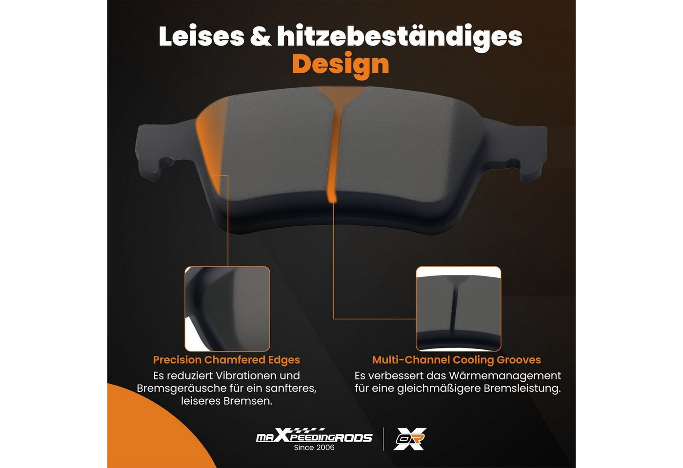 maXpeedingrods Bremsbelag, Bremsbeläge Bremsbelagsatz Vorne For VW Golf 5 6 Polo Passat Touran Bild 3