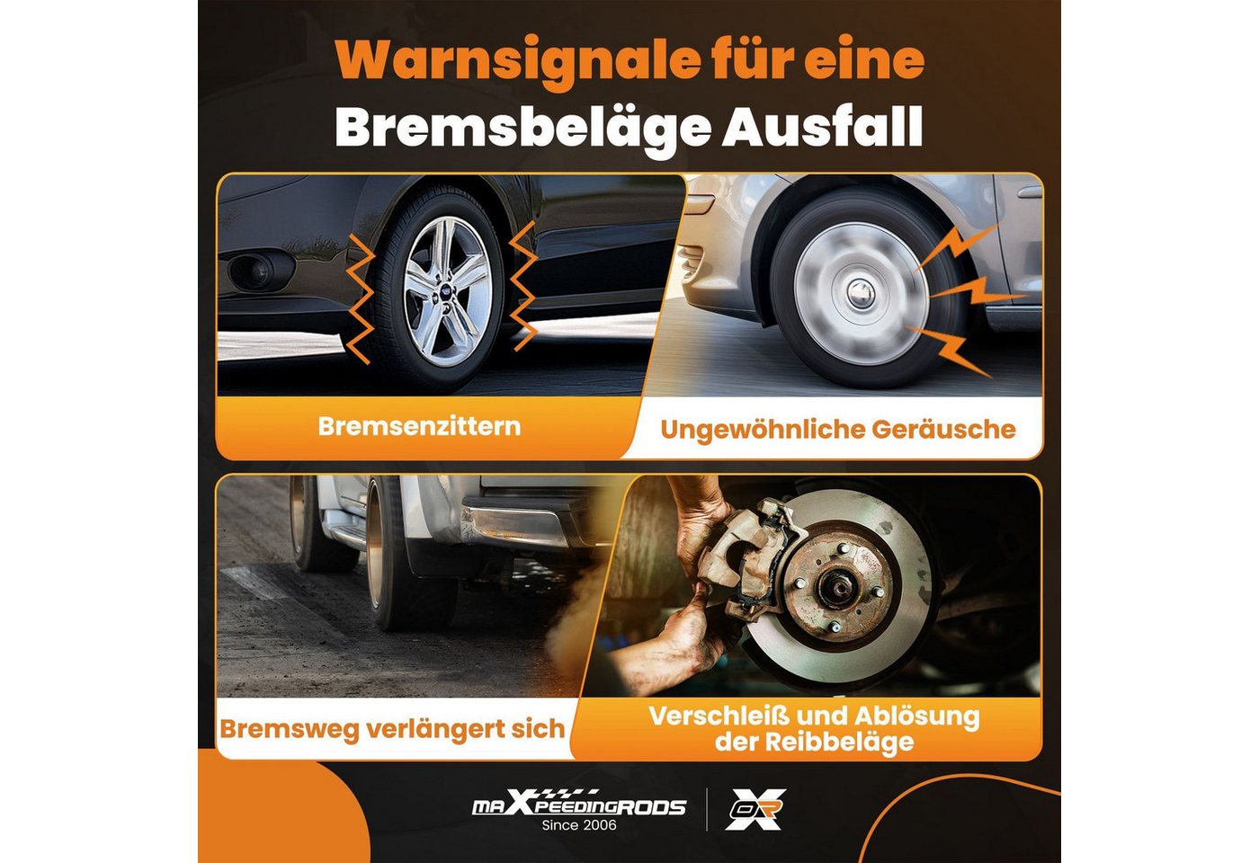maXpeedingrods Bremsbelag, Bremsbeläge Bremsbelagsatz Vorne For VW Golf 5 6 Polo Passat Touran Bild 4