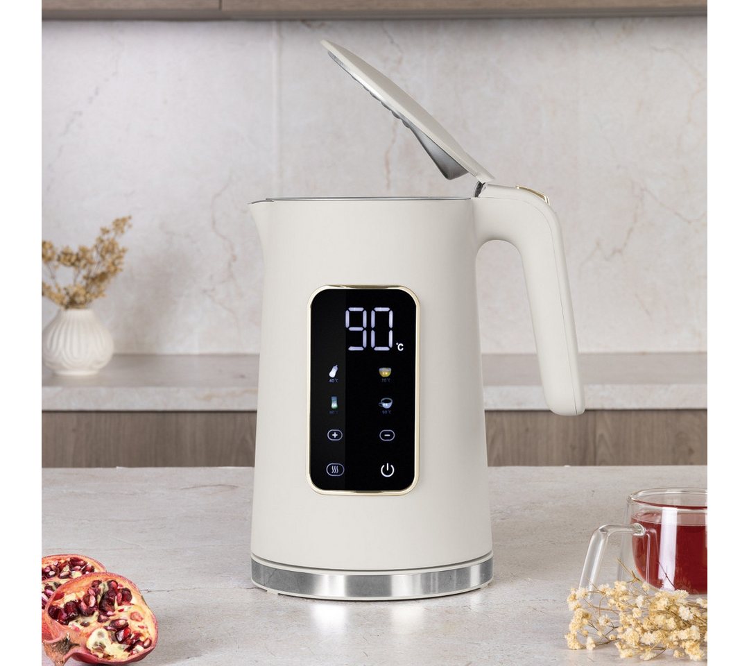 BerlingerHaus Wasserkocher mit digitalem Display 1,7 L, 1,7 l, 2200 W, Schnellaufheizfunktion, 4 Temperaturstufen Bild 4