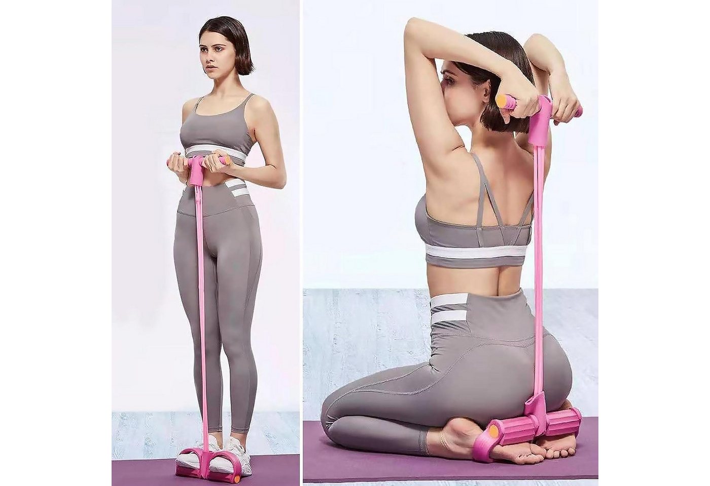 FELIXLEO Multitrainer Pedal Widerstandsband mit 8-förmigem Band und Fitnessbändern, (1-St) Bild 5