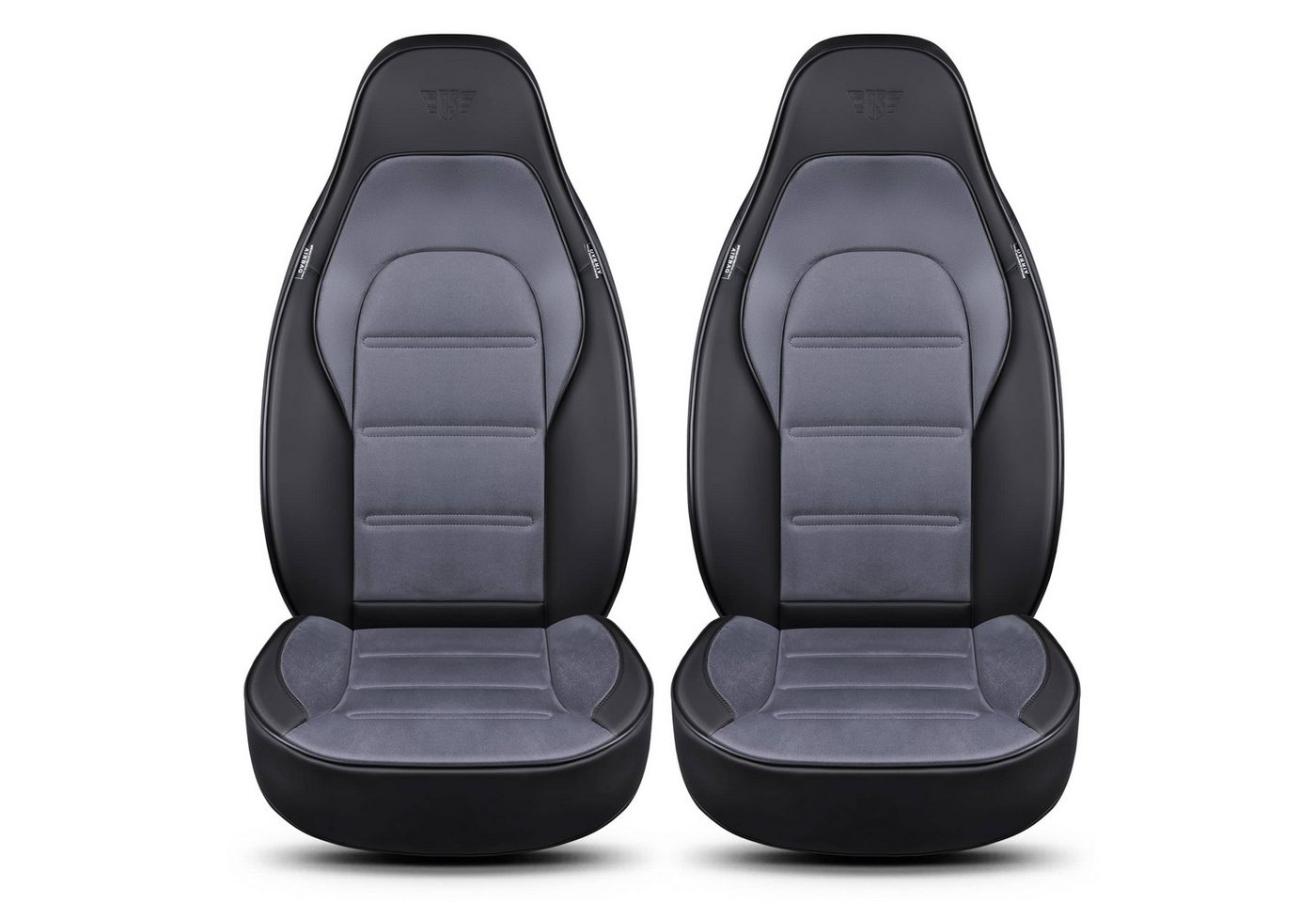 BREMER SITZBEZÜGE Autositzbezug für VW ID.3 Bj ab 2020 LT2, Set, 2-tlg., Schonbezüge Sitzbezüge Fahrer und Beifahrer, in Schwarz/Grau