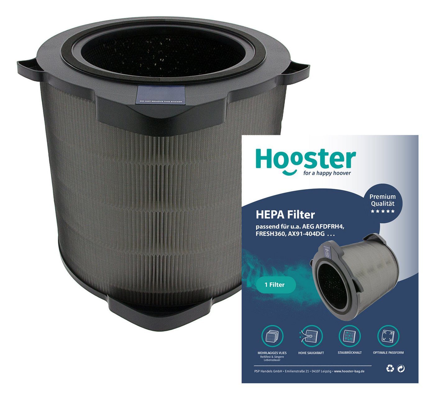 Hooster Luftfilter 1 Filter kompatibel mit AEG Luftreiniger AX91-404DG, Ersatz für AEG FRESH360 Luftfilter AFDFRH4 Bild 3
