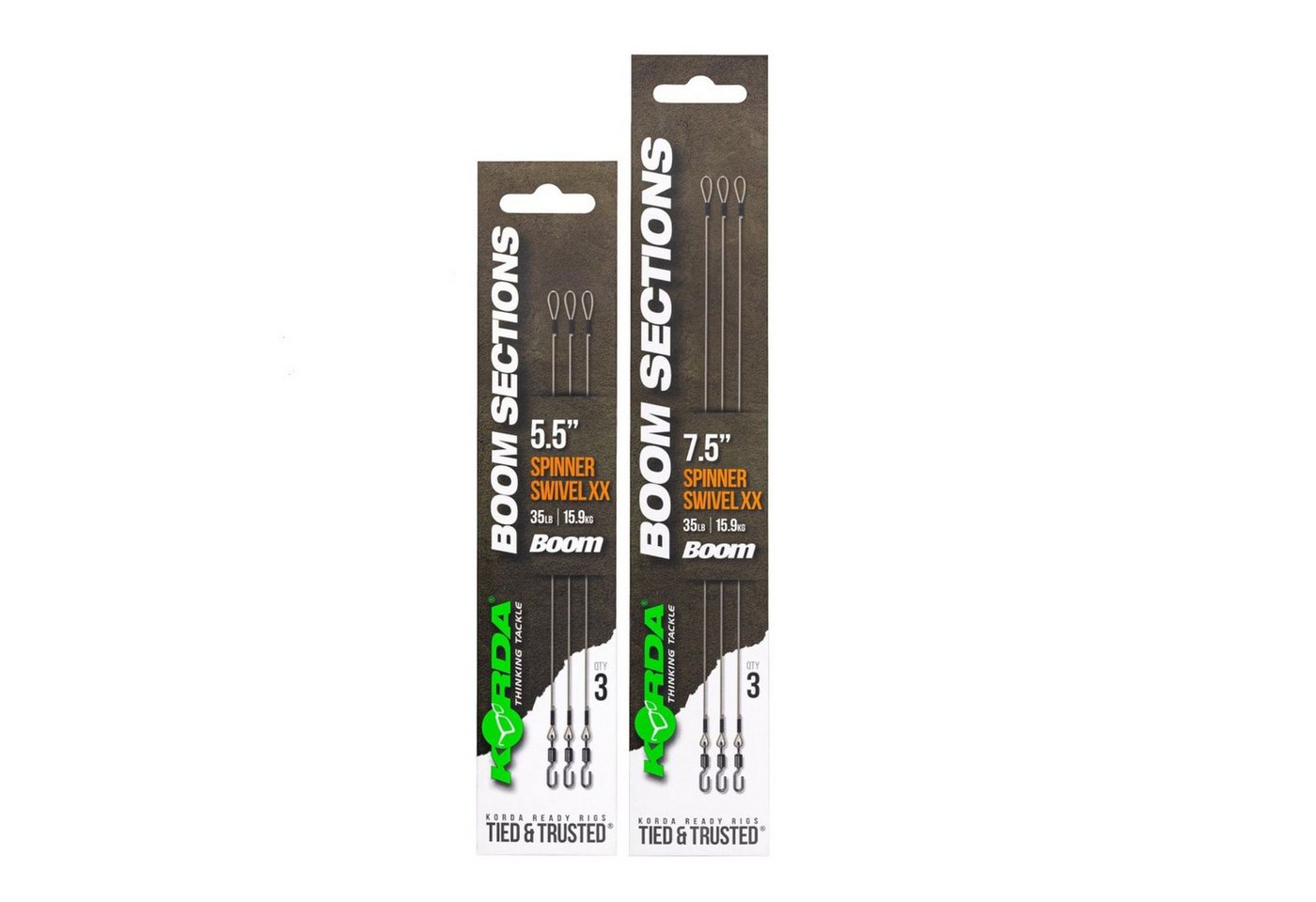 Korda Karpfenhaken Korda Booms Spinner Swivel XX - 3 Karpfenrigs Bild 3