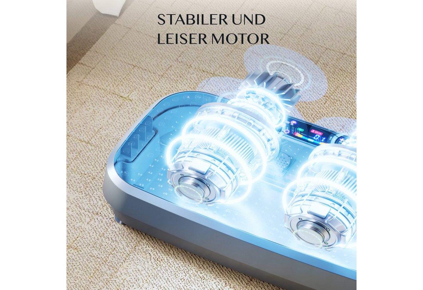 FLEXISPOT Vibrationsplatte Fitness-Vibrationsgerät mit Widerstandsbändern für Ganzkörpertraining, 150 W, 120 Intensitätsstufen, 4 Modi, 120kg Belastbar,inkl. 2 Widerstandsbänder, 1 Fernbedienung Bild 3