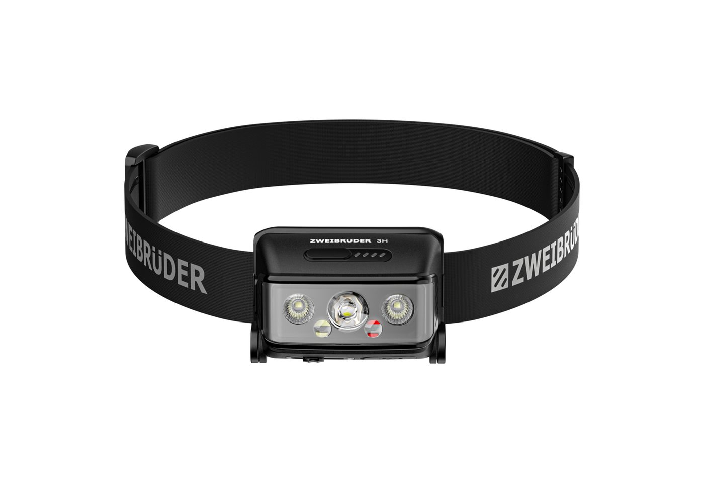 Zweibrüder LED Stirnlampe ZB3H, Focus-Function aufladbar / USB-C Aluminium Housing Rotlicht Bild 2