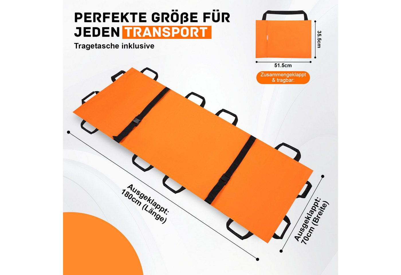 JOYOLEDER Erste-Hilfe-Set Transfertuch Rutschtuch, Rettungstuch Pflege zum Bewegen und Heben von, (Patienten, Gleittuch für Bettlägerige, Tragetuch Patiententransfer), Bergetuch, Umbettung Liftertuch, Notfall Rettungstrage Bild 3