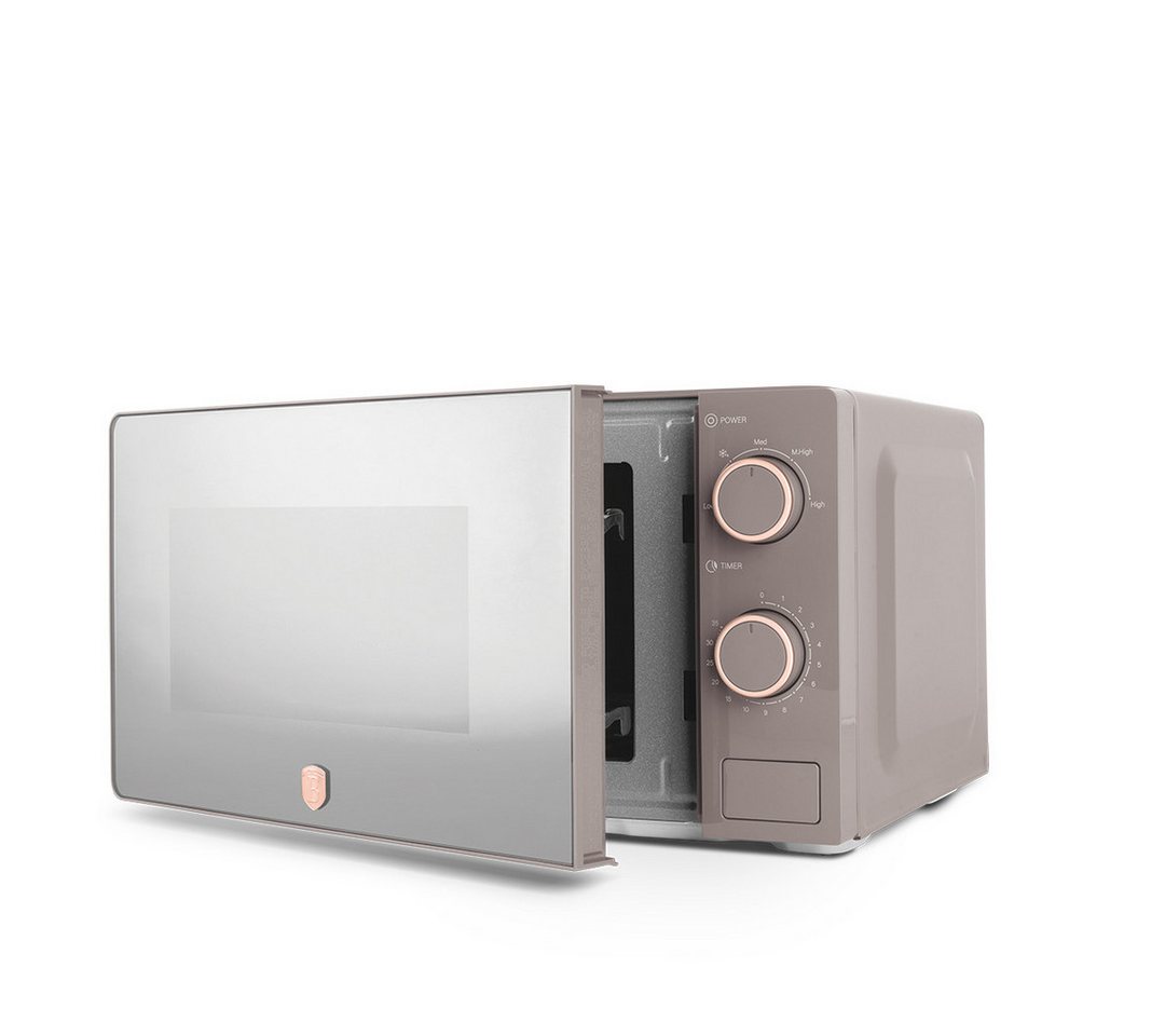 BerlingerHaus Mikrowelle BH 9901, 20 l, 700 W, 5 Leistungsstufen, Auftaufunktion, Spiegelglastür Bild 2
