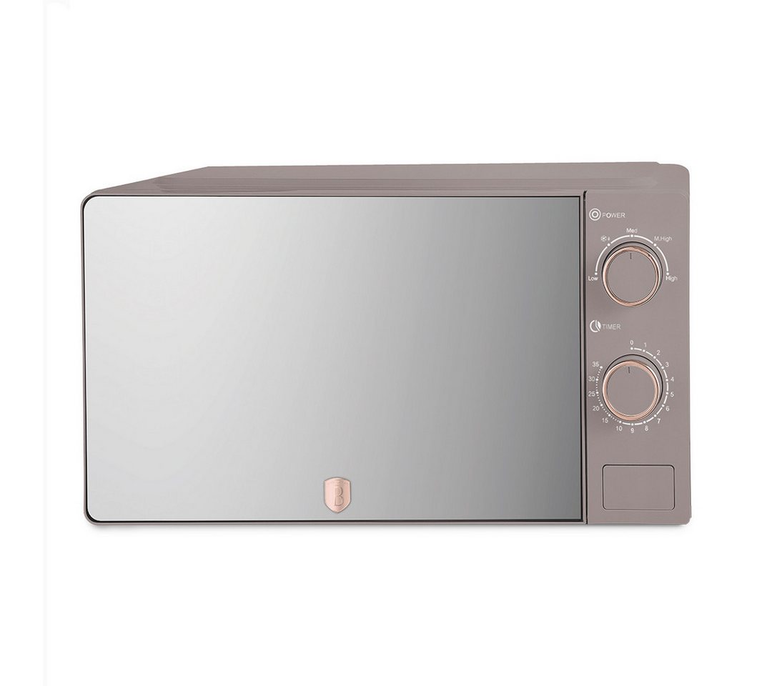 BerlingerHaus Mikrowelle BH 9901, 20 l, 700 W, 5 Leistungsstufen, Auftaufunktion, Spiegelglastür Bild 4