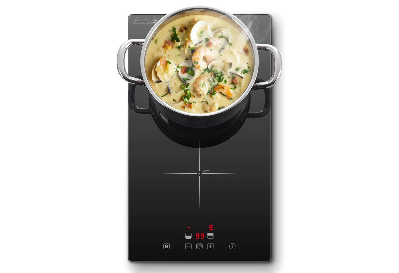 SNDOAS Elektro-Kochfeld, 30 cm Doppel‑Induktionskochfeld 2 Platten 3000 W Bild 5