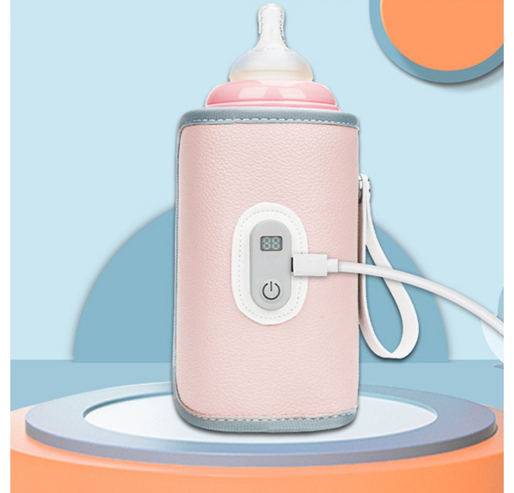 Coonoor Babyflaschenwärmer Tragbarer Baby Flaschenwärmer zur Temperaturhaltung, hält Wärme bis zu 24 h, 5 Temperaturstufen zur Auswahl, USB-Ladung Bild 3