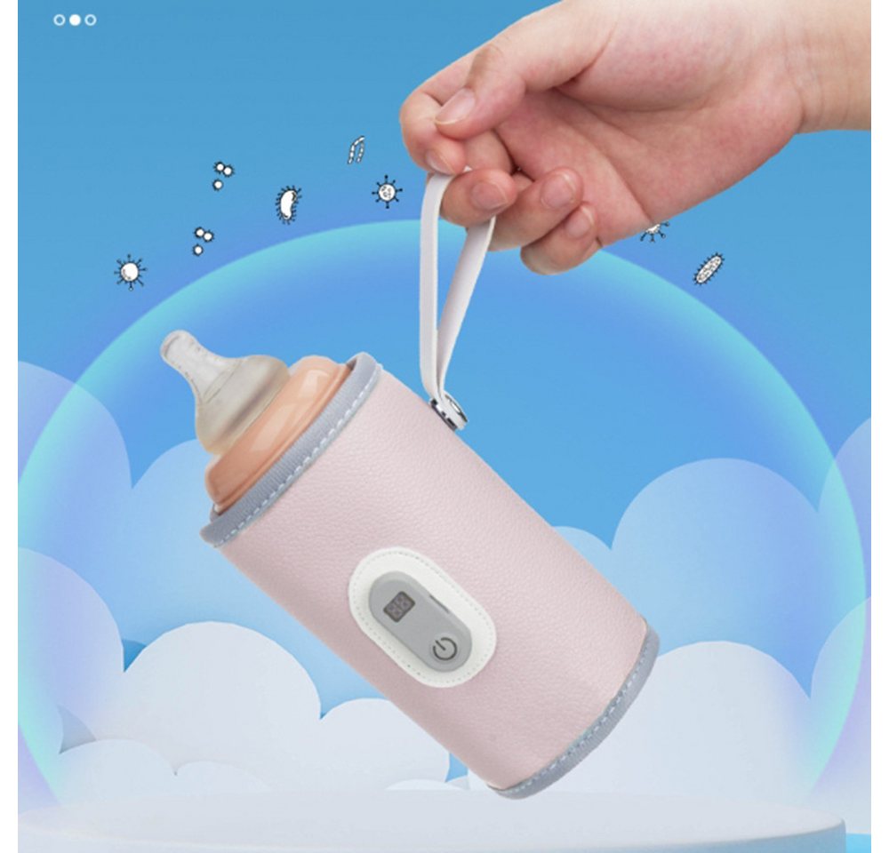 Coonoor Babyflaschenwärmer Tragbarer Baby Flaschenwärmer zur Temperaturhaltung, hält Wärme bis zu 24 h, 5 Temperaturstufen zur Auswahl, USB-Ladung Bild 5