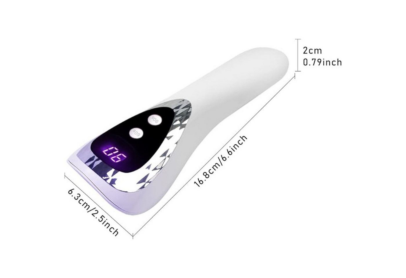AURIVION Lichthärtungsgerät LED UV Nagellampe Handheld für Gel-Nägel, 1-tlg., Tragbare UV Nagellampe für Zuhause & unterwegs, Mini Lichthärtungsgerät für schnelle Maniküre Bild 5