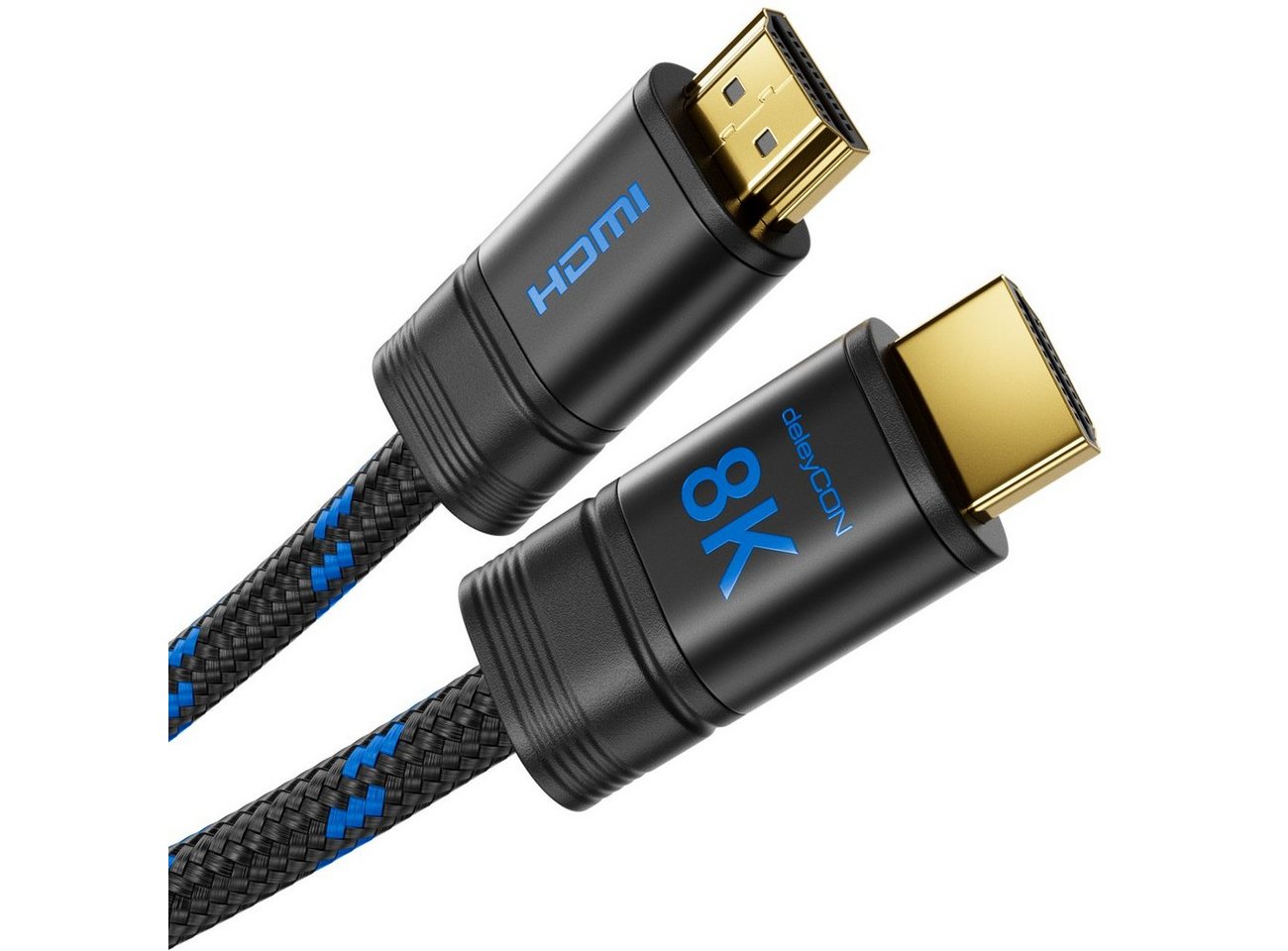 deleyCON deleyCON 0,5m 8K UHD-II HDMI 2.1 Nylon Kabel 8K@60Hz 4K@120Hz HDMI-Kabel Bild 4