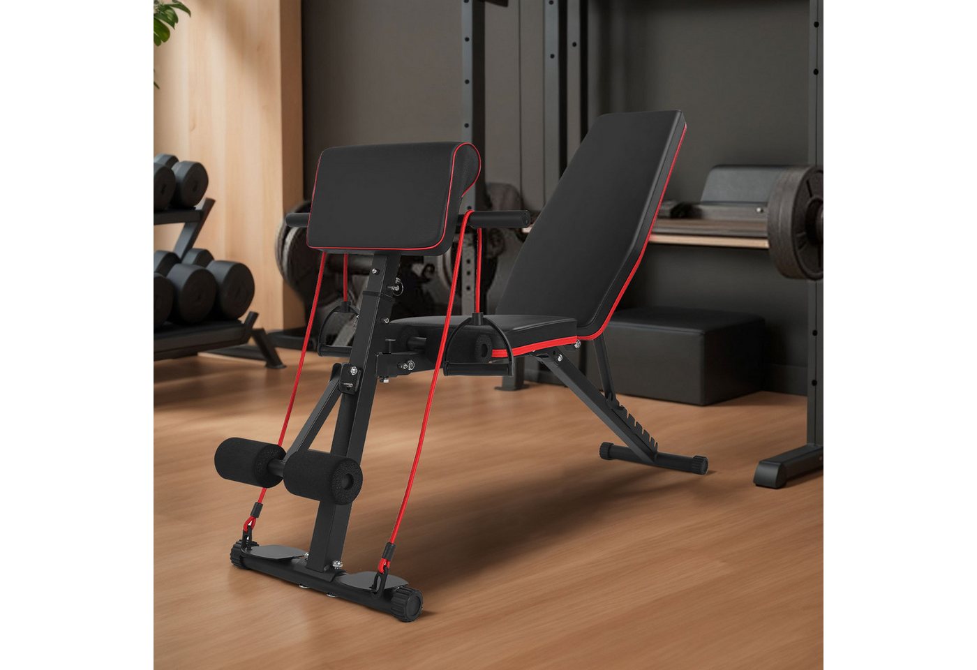 DARDVORLAG Hantelbank Klappbar verstellbar Trainingsbank Schrägbank Bankdrücken Fitnessbank, (1-tlg) Bild 4