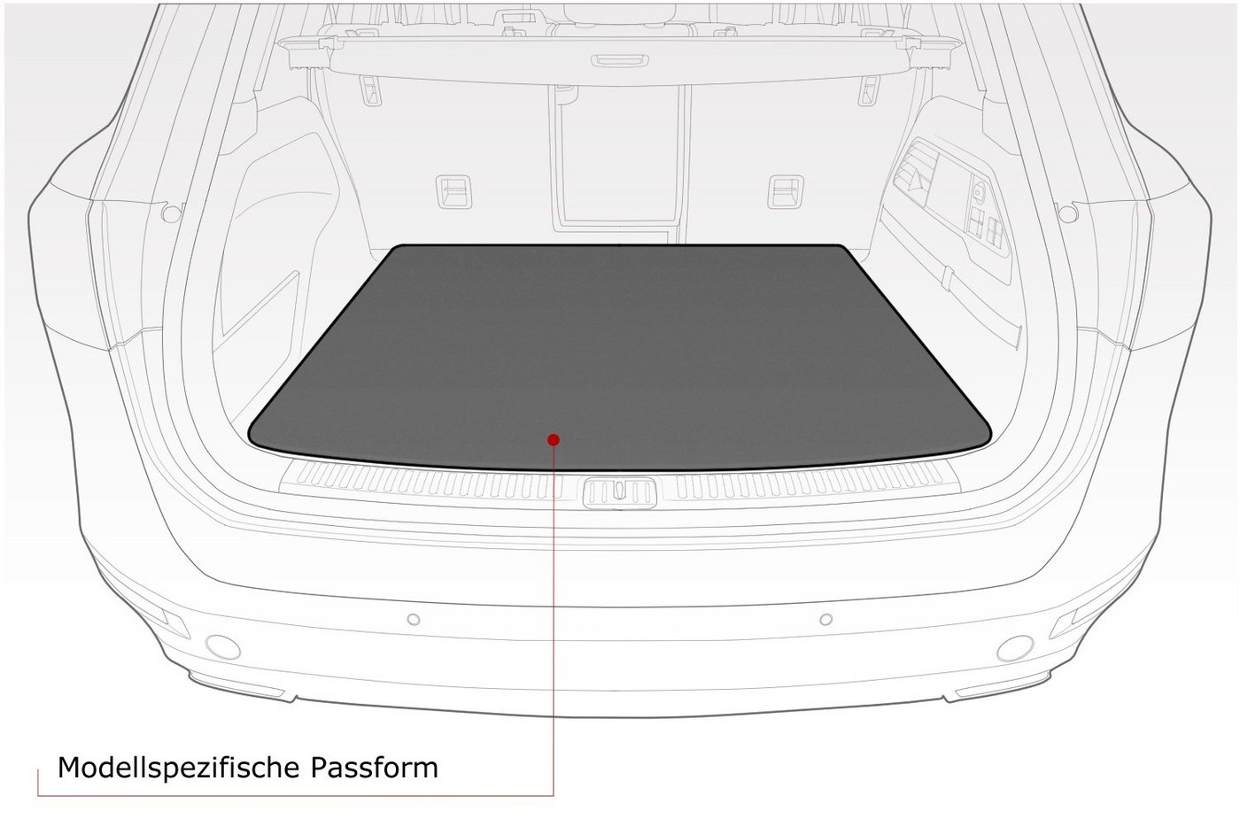 tuning-art Kofferraummatte BM3032 mit Ladekantenschutz passgenau für Skoda Karoq 2017- Bild 5