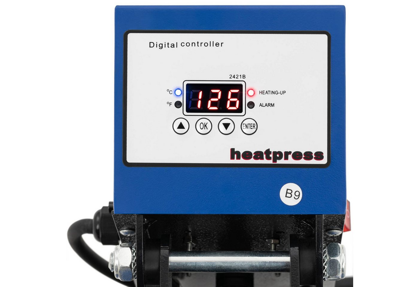 MSW Bügelsystem Transferpresse Hitzepresse 38 x 38 cm 0 - 250 °C 1600 W LCD-Anzeige, 1600 W Bild 5