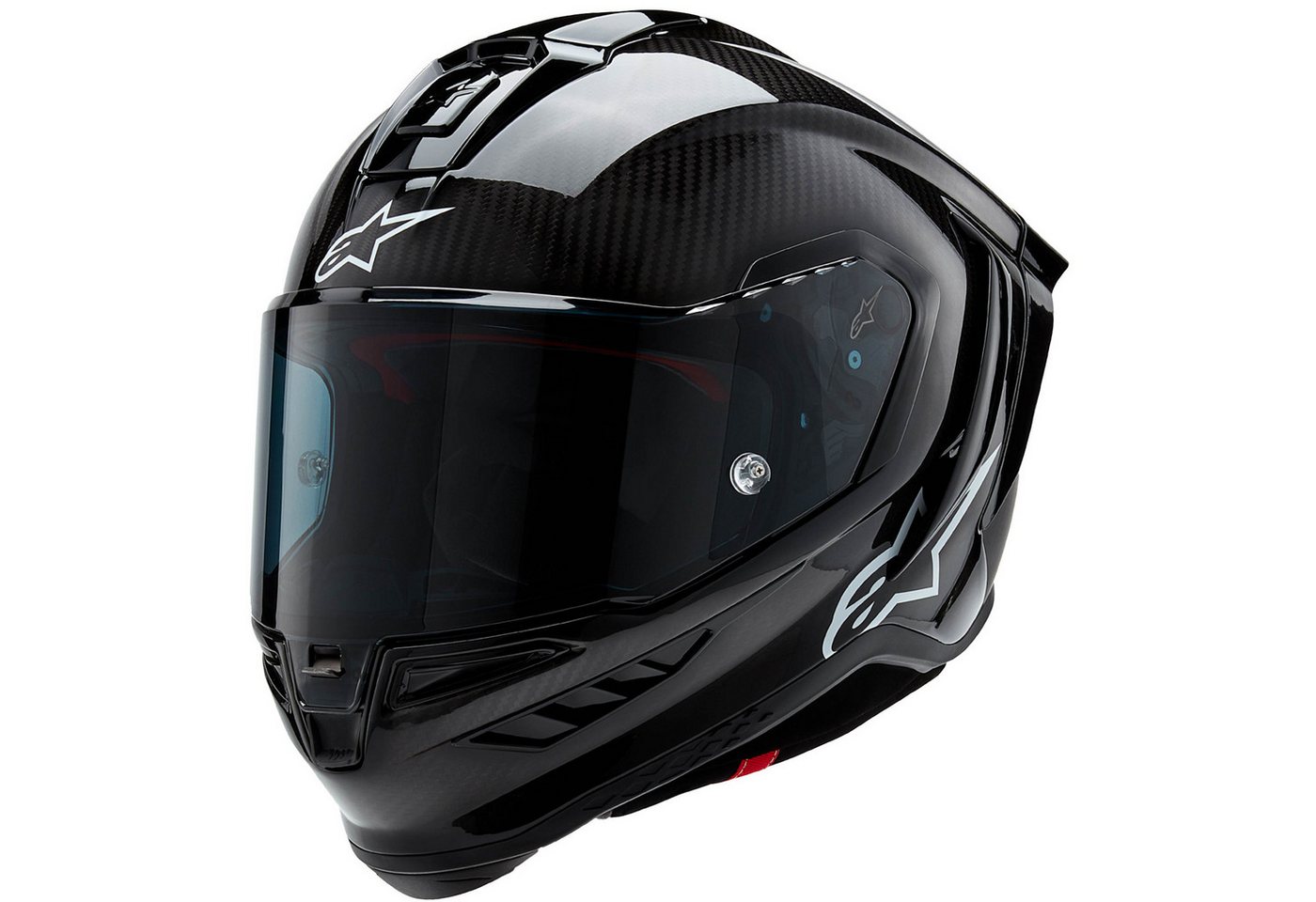 Alpinestars Motorradhelm Alpinestars Supertech R10 Solid Integralhelm Schwarz / Carbon (1er Set), integralhelm motorrad