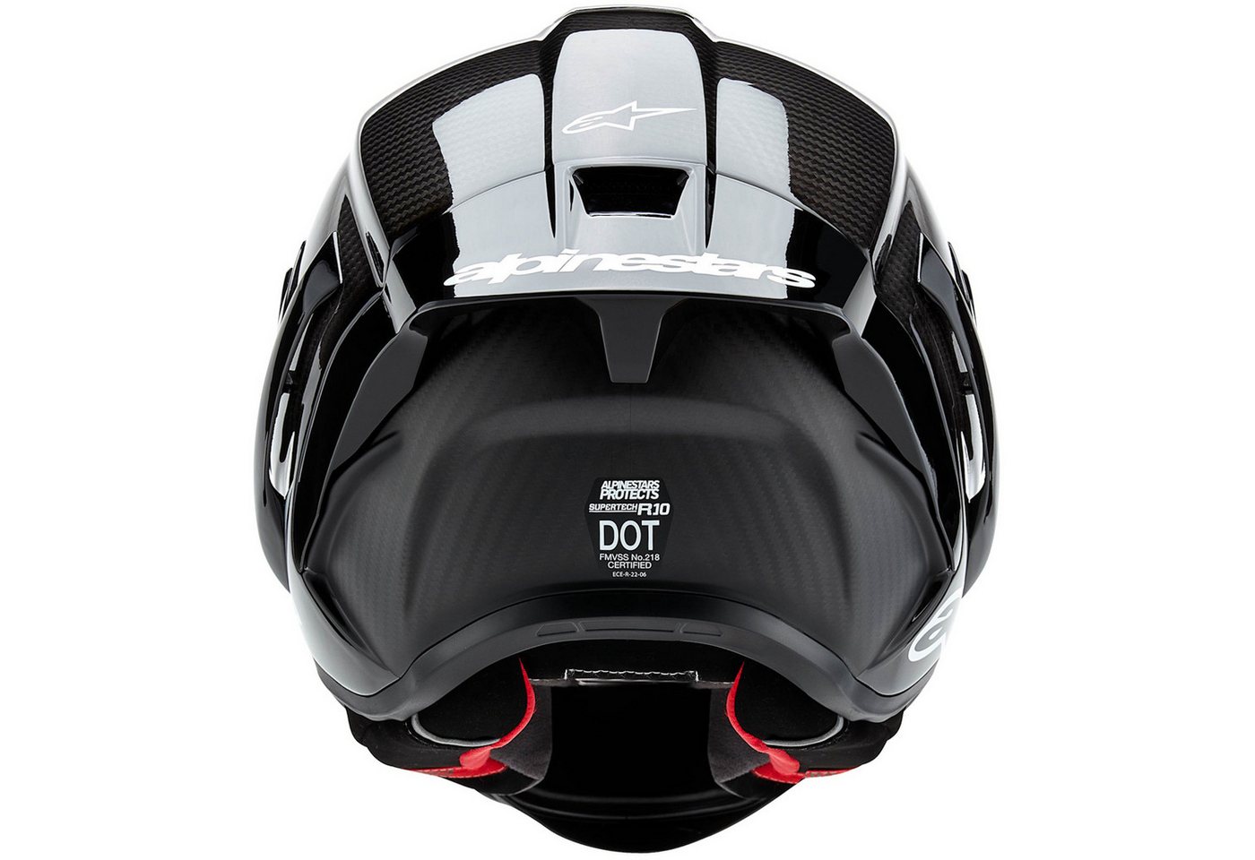Alpinestars Motorradhelm Alpinestars Supertech R10 Solid Integralhelm Schwarz / Carbon (1er Set), integralhelm motorrad Bild 5
