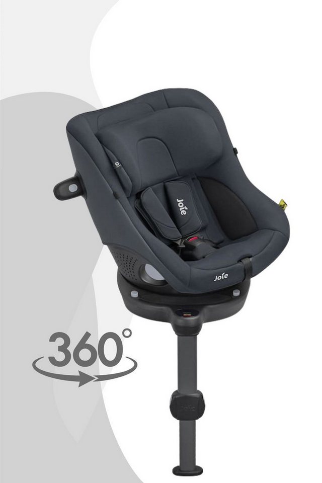 Joie Autokindersitz i-Spin 360 Compact - Reboardkindersitz (61–105 cm), Integrierte ISOFIX-Basis mit Stützfuß, 5-fach verstellbare Ruhelage
