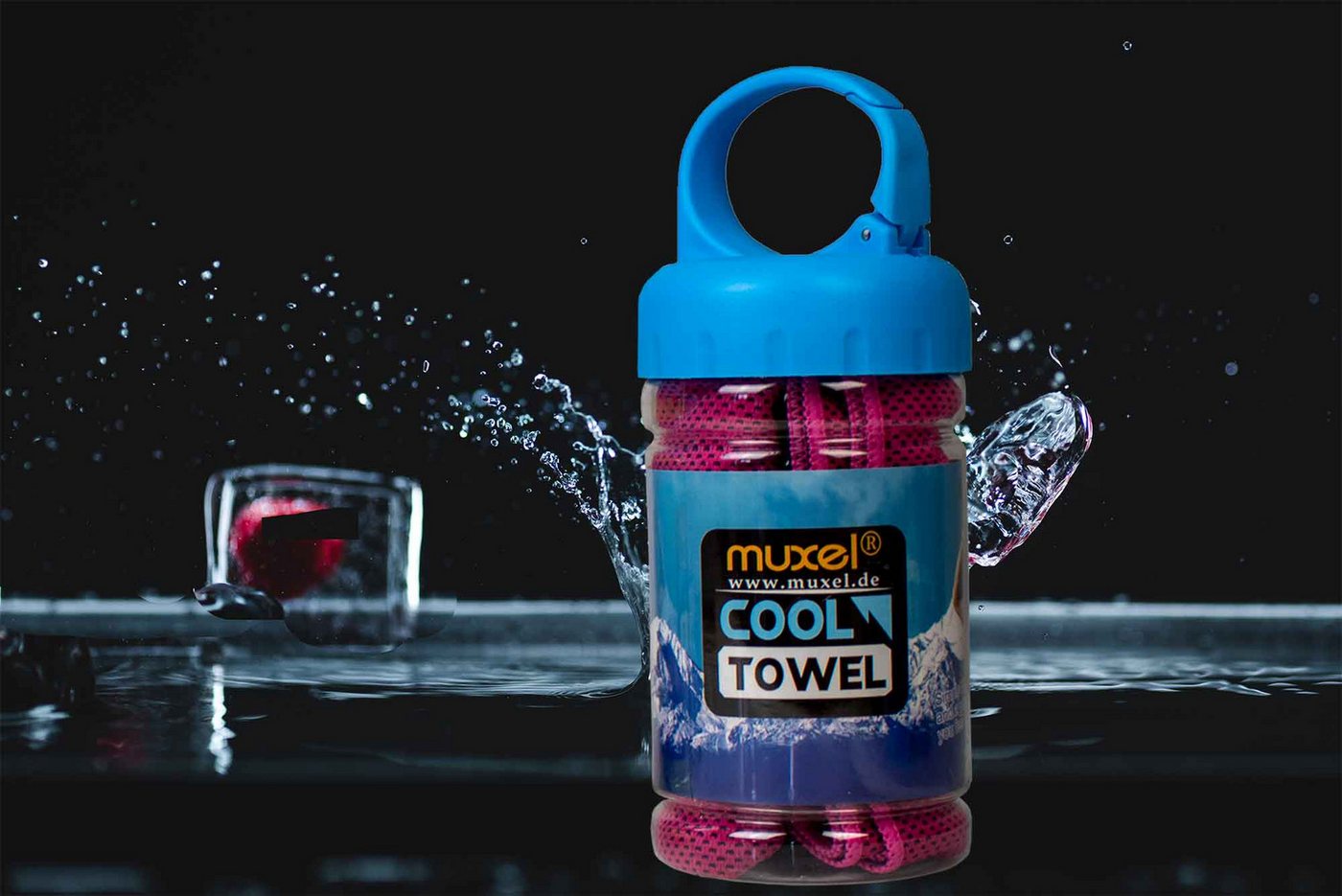 Muxel Massagerolle Cool Down Towel das kühlende Tuch in Pink Bild 4
