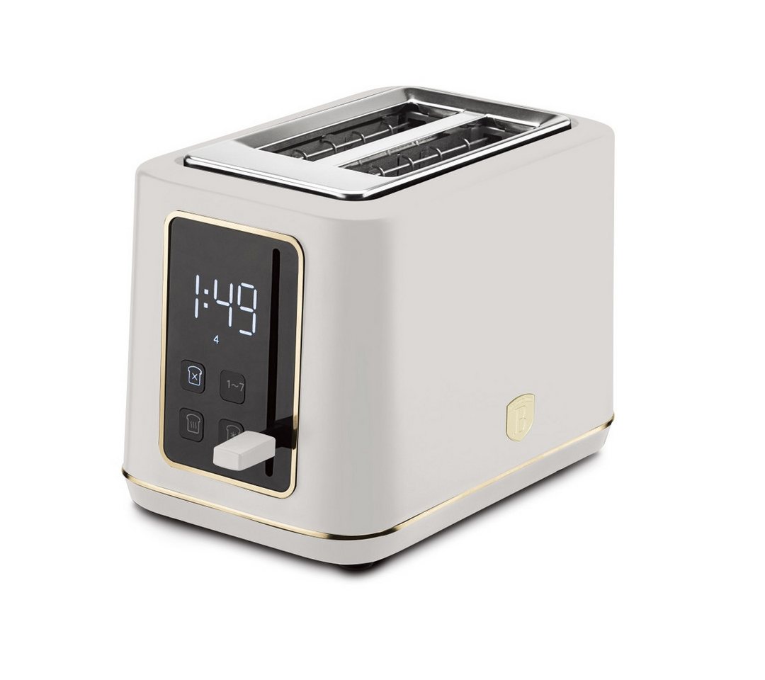 BerlingerHaus Toaster Cremefarben Matt, 2 kurze Schlitze, für 2 Scheiben, 870 W, LED-Display, 7 Bräunungsstufen, Auftau- & Aufwärmfunktion Bild 5