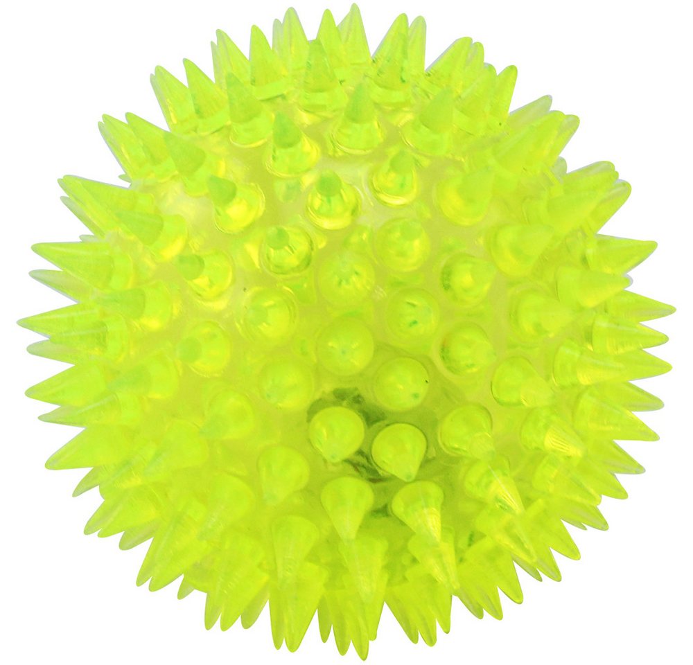 com-four Squashball Blink-Igelball mit LED Licht, Spielball (4-St), Mitgebsel für Kindergeburtstag, Gummiball Spielzeug